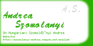 andrea szomolanyi business card